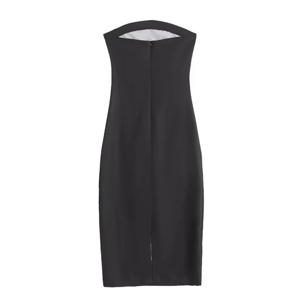 Elegant Strapless Multicolor Dress - Picture 6 of 8